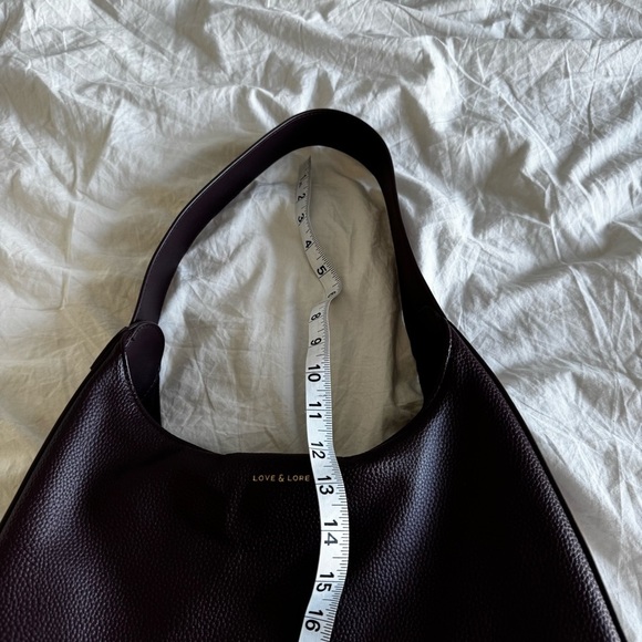 Love & Lore Large Hobo Shoulder Bag – Plum Burgundy Vegan Leathe - Picture 7 of 9